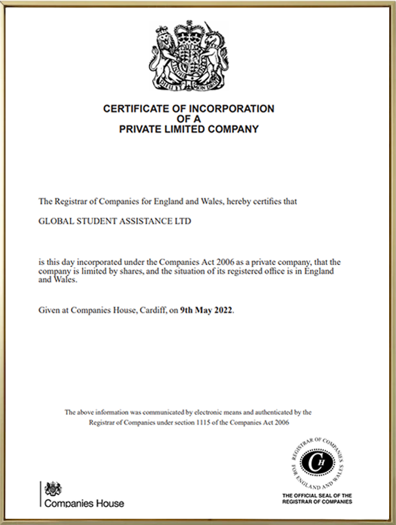 certificate